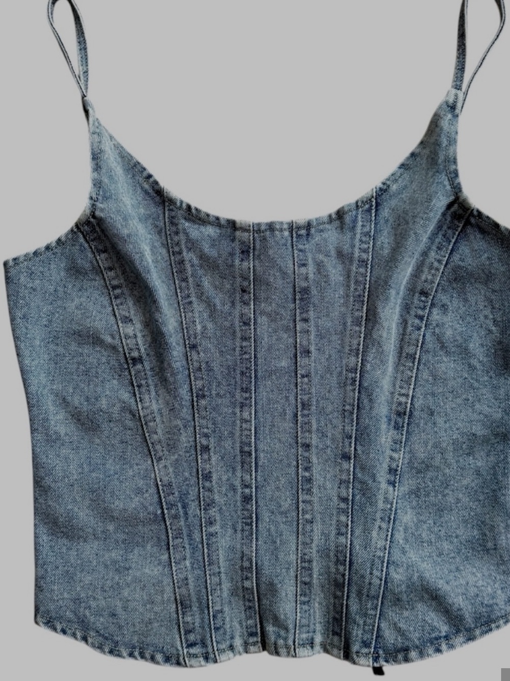 Vigoss Corset Denim Top, Boho, Coquette, Cottagecore, Preppy, Western - Picture 3 of 6
